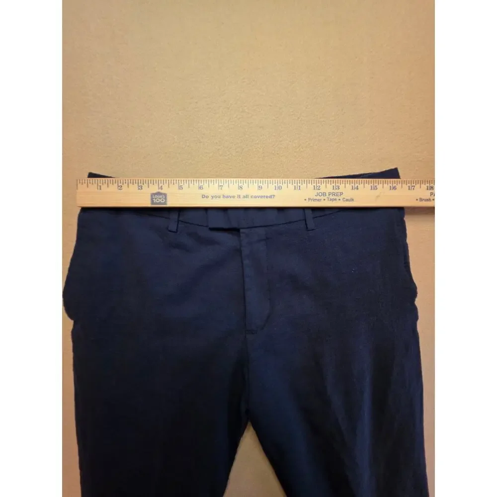 Banana Republic Slim Fit Marzotto Italian Wool Dress Pants Navy Blue Sz 34x32